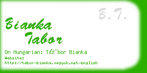 bianka tabor business card